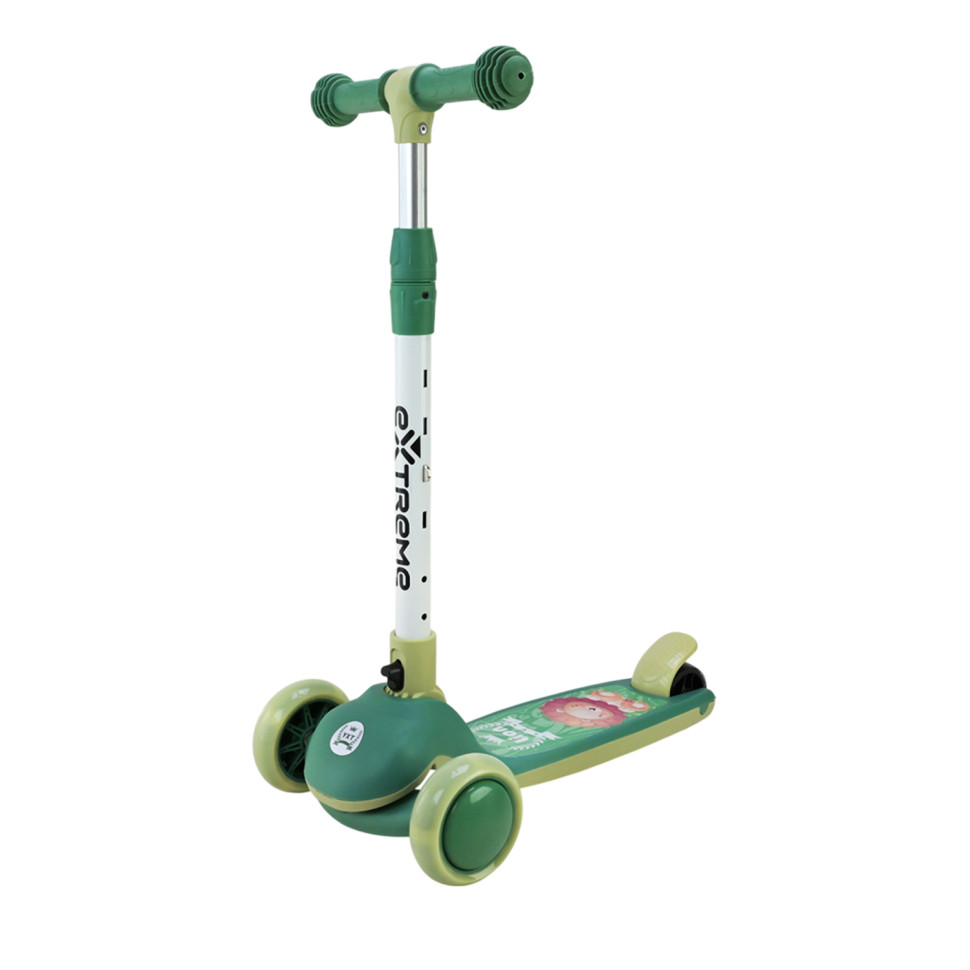 Детский самокат 3-х колесный Extreme Motion SC817(Green) с музыкой и светом