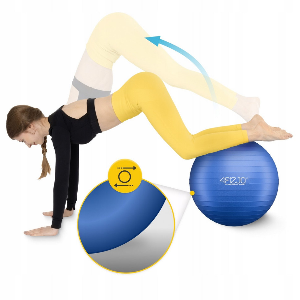 Мяч для фитнеса фитбол 4FIZJO P-5905973404723, 55 см, Blue