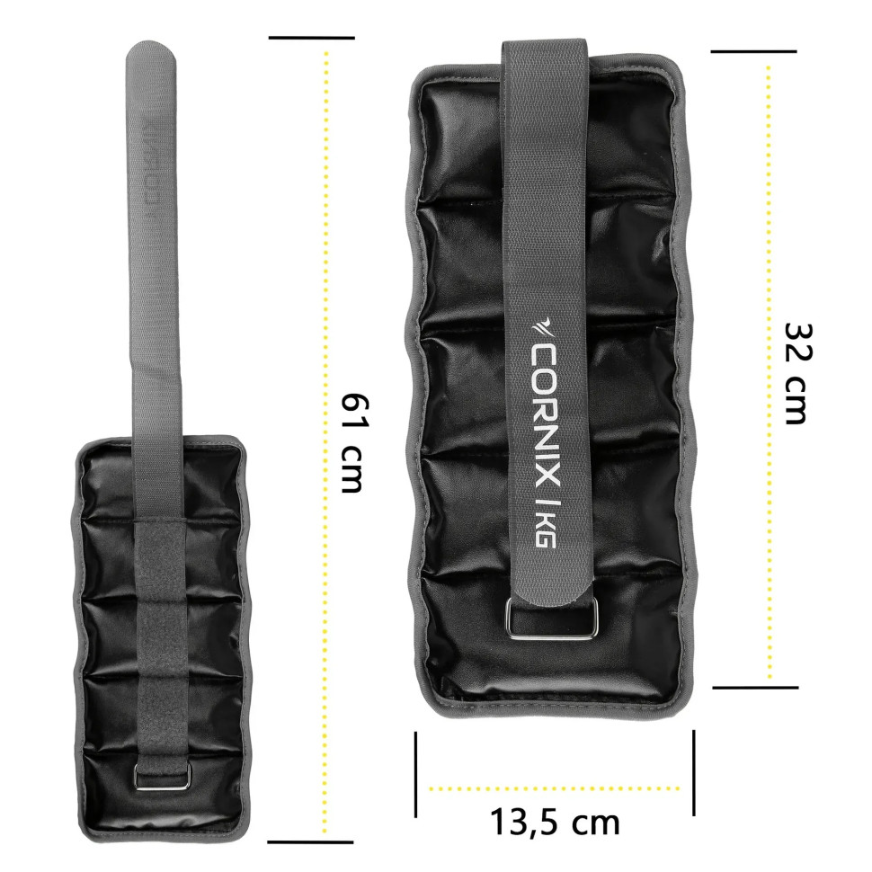 Утяжелители-манжеты для ног и рук Cornix XR-0397, 2 x 1 кг