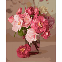 Картина по номерам Идейка Букеты "Розовое вдохновение" 30х40 см KHO3082