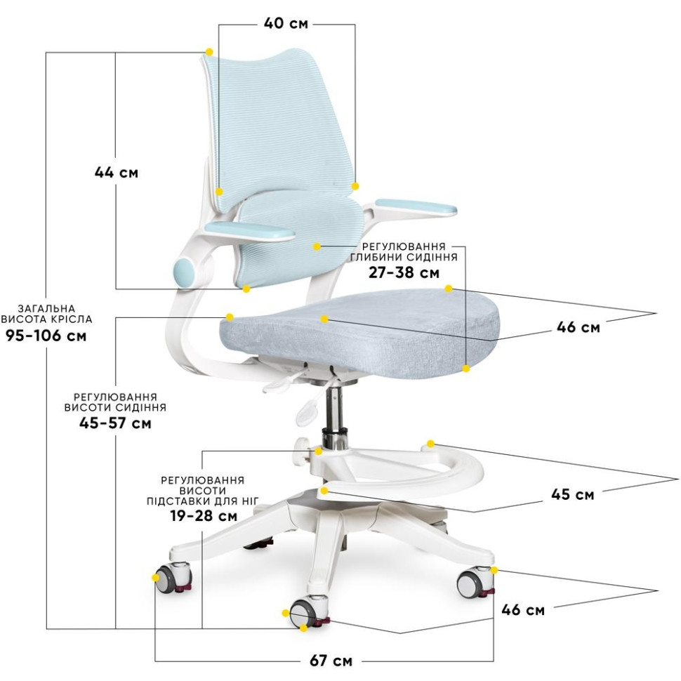 Дитяче крісло Fantasy Air KBL Mealux Y-608 KBL, Blue 100 кг