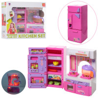 Игровой набор Мебель XS-14012 кухня, холодильник, плита, продукты,