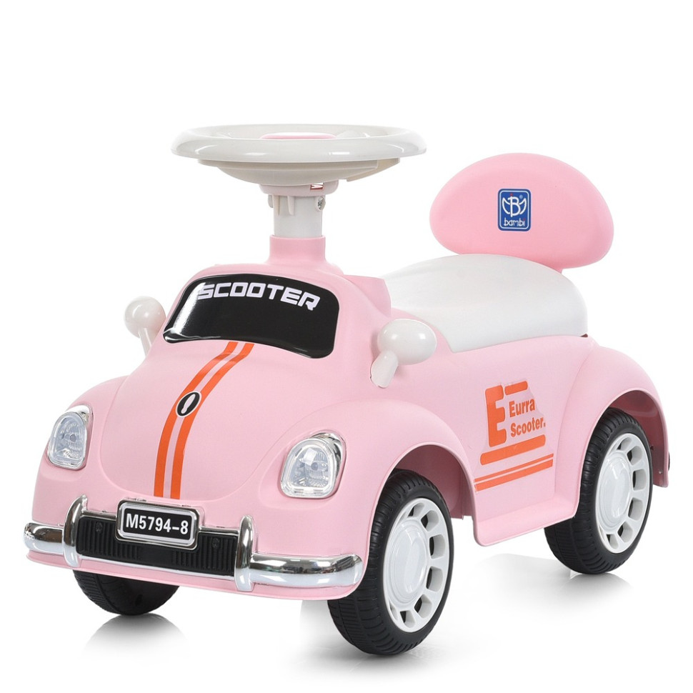 Дитяча каталка-толокар Bambi M 5794-8 рожевий, до 30 кг