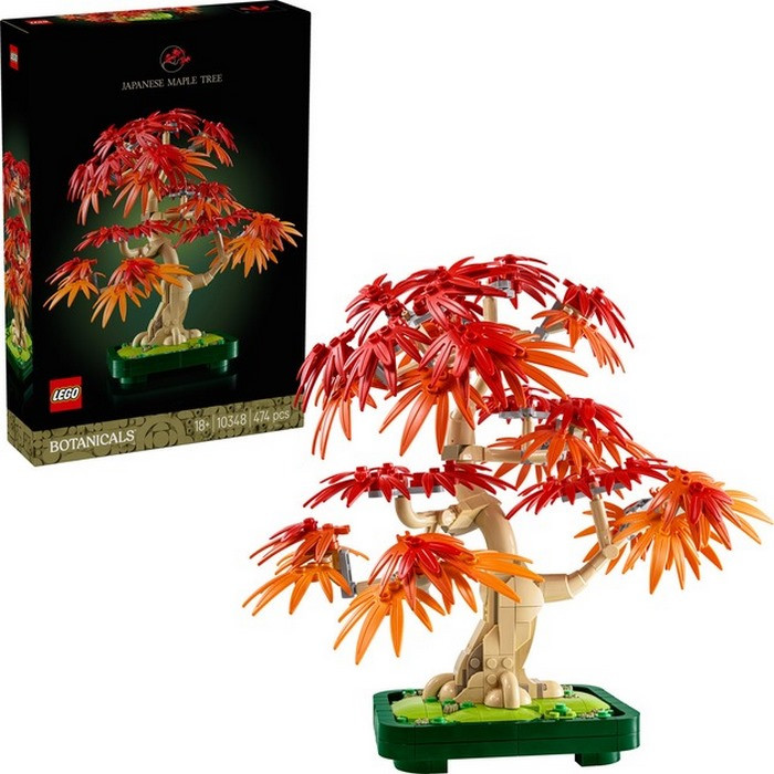 Конструктор Botanicals Бонсай из японского красного клена LEGO 10348, 474 детали