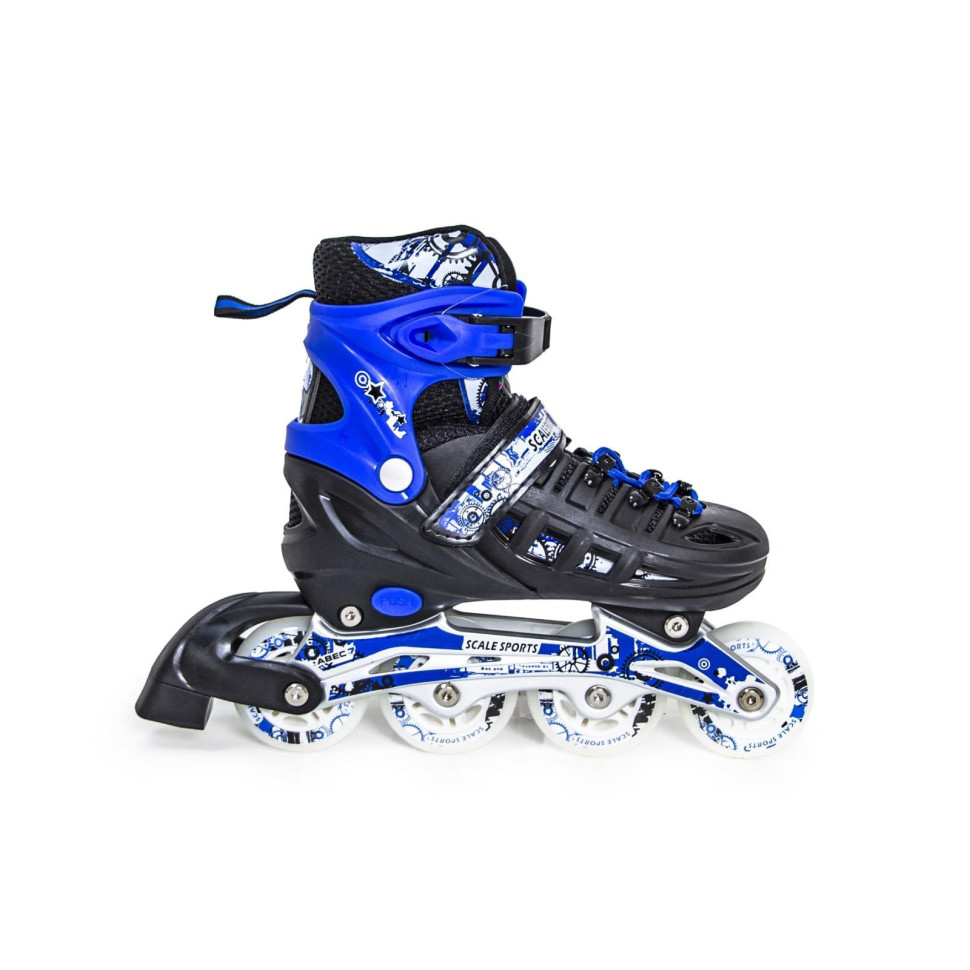 Детские ролики-коньки 2 в 1 Scale Sports 614500120-L Blue/Black, размер 38-41