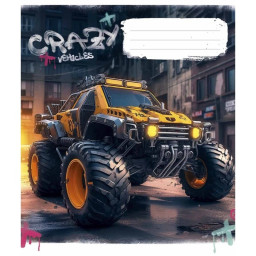 Тетрадь общая "Monster trucks" Школярик 048-3283L-3 в линию, 48 листов