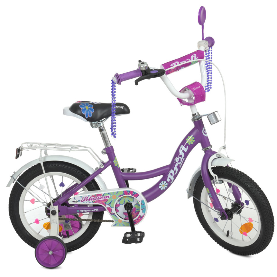 Велосипед дитячий PROF1 Y14303N 14 дюймів, бузковий по цене 3 482 грн.