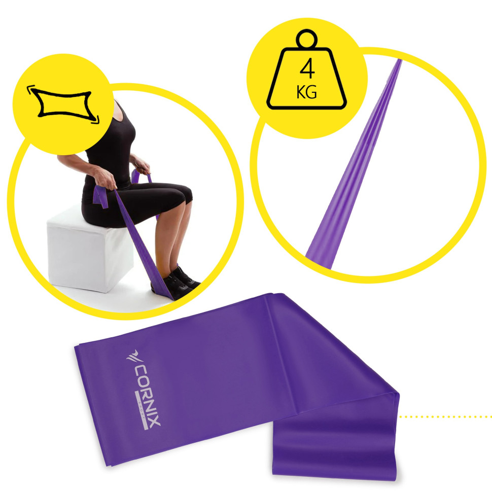 Лента-эспандер для спорта и реабилитации Flat Band Cornix XR-0247, 200 х 15 см 4 кг