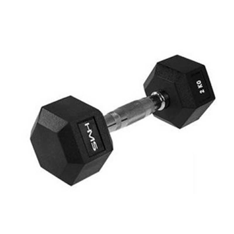 Гантель Hex pro HMS 5907695518030 сталь с резиновым покрытием 2 кг