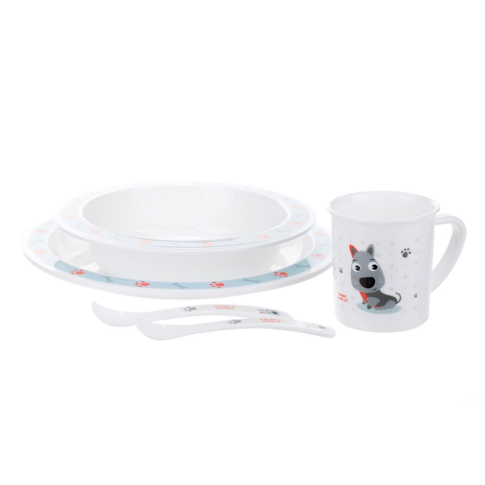 Детский набор посуды Cute Animals Canpol babies 4/401_blu 5 предметов