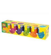 Гуаш - ВЕСЕЛКА 0327S (6 кольорів), в пластикових баночках