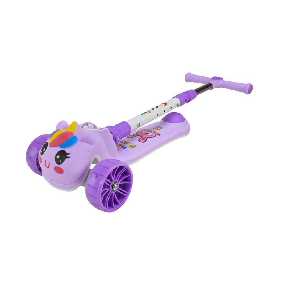 Детский самокат 3-х колесный Extreme Motion SC2619(Violet) колеса PU, с музыкой и светом
