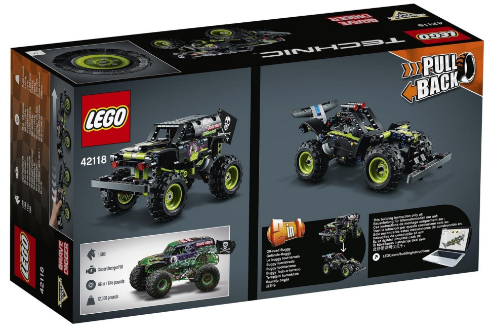 Конструктор LEGO Technic Monster Jam Grave Digger 42118