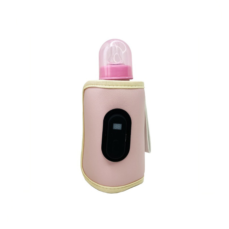 Портативный подогреватель для детских бутылочек Mega Zayka MGZ-0222(Pink) с индикатором температуры