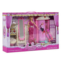 Кукла с набором мебели 589-2