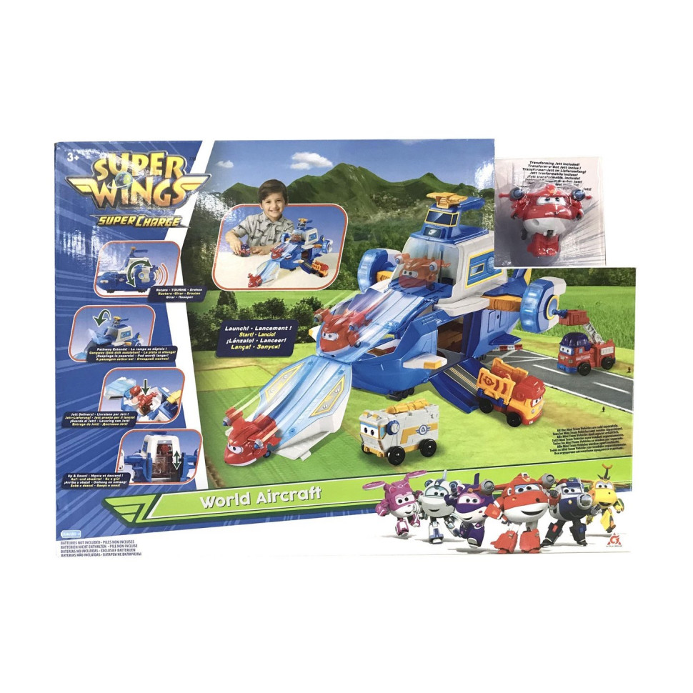 Игровой набор Super Wings Supercharge Air Moving Base, Воздушная База, свет, звук EU740831