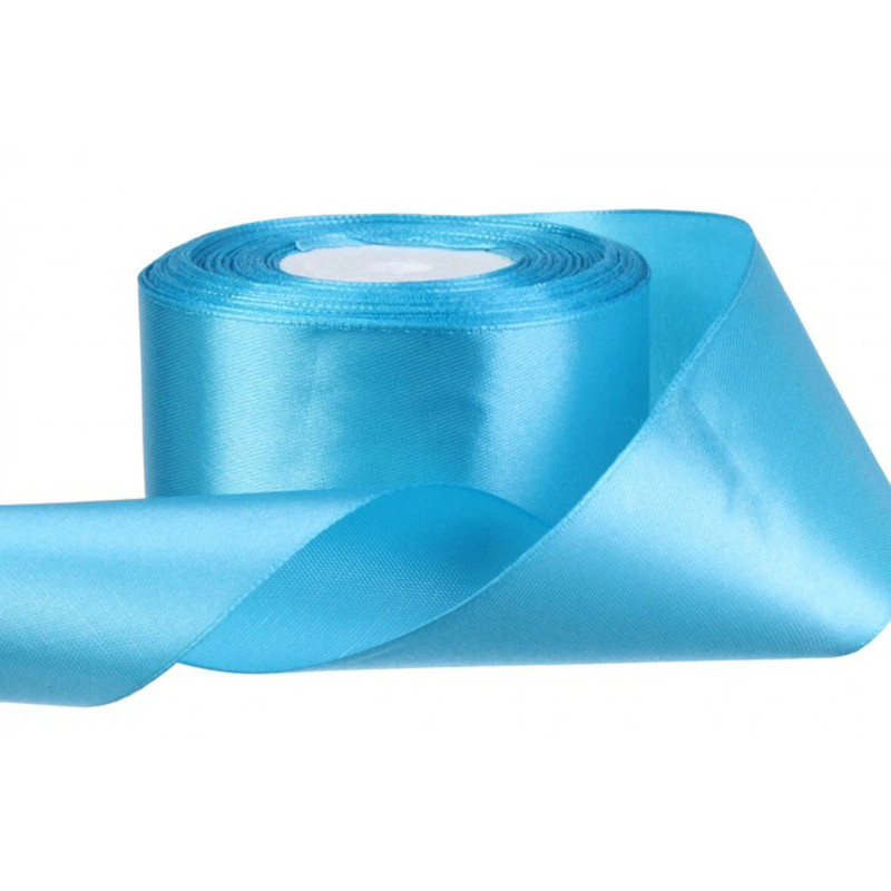 Атласна стрічка для рукоділля Bambi АБ-114, 0.6 см x 23 м, Блакитний