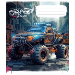 Зошит загальний "Monster trucks" Школярик 048-3283L-4 у лінію, 48 аркушів