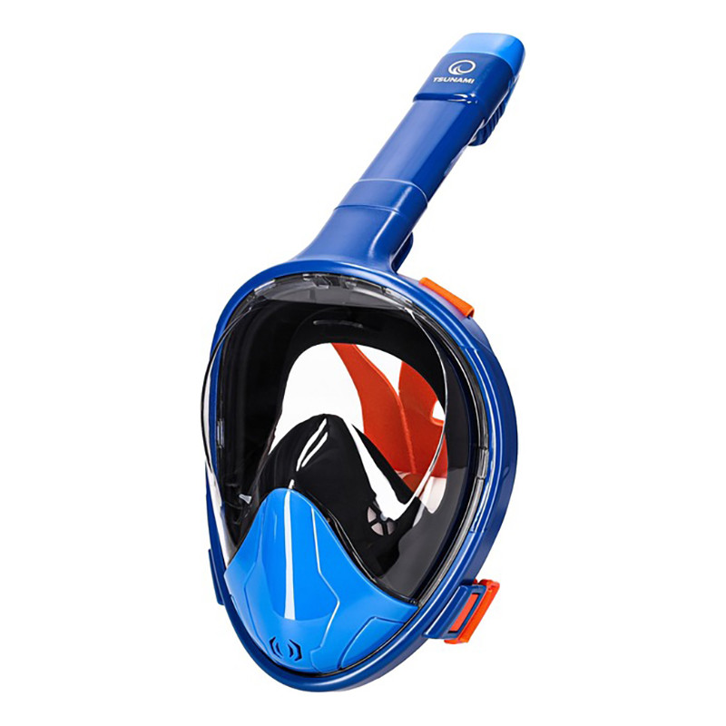 Маска для снорклинга полнолицевая TSUNAMI P-5905973405454 Blue