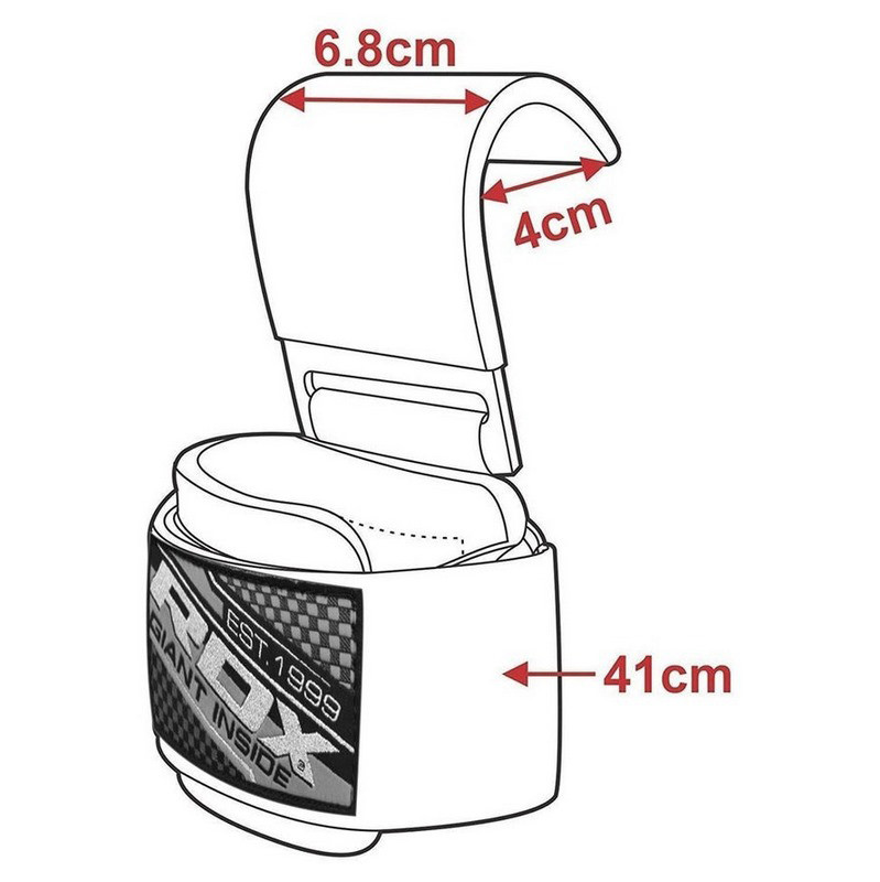 Гаки для тяги на зап'ясті W5 Gym Hook Strap RDX Inc Limited WAN-W5P+