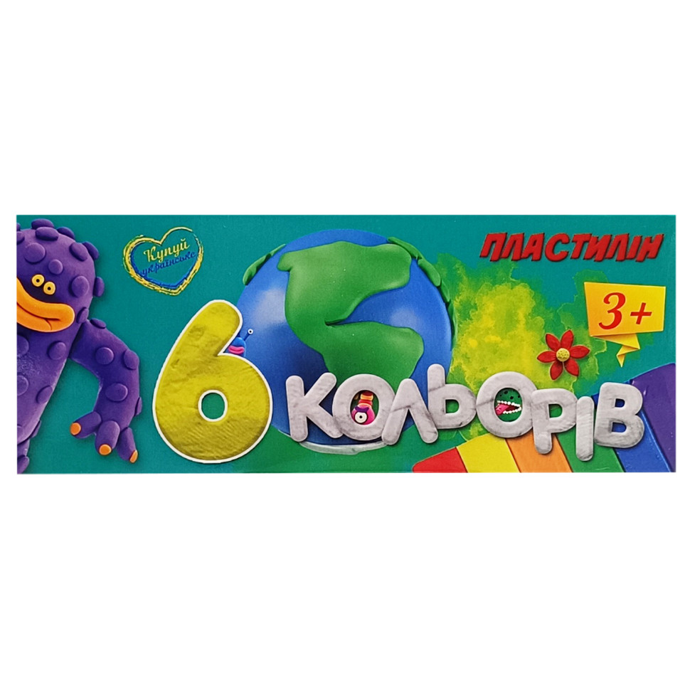 Набір для ліплення пластилін Jumbi 630019, 6 кольорів