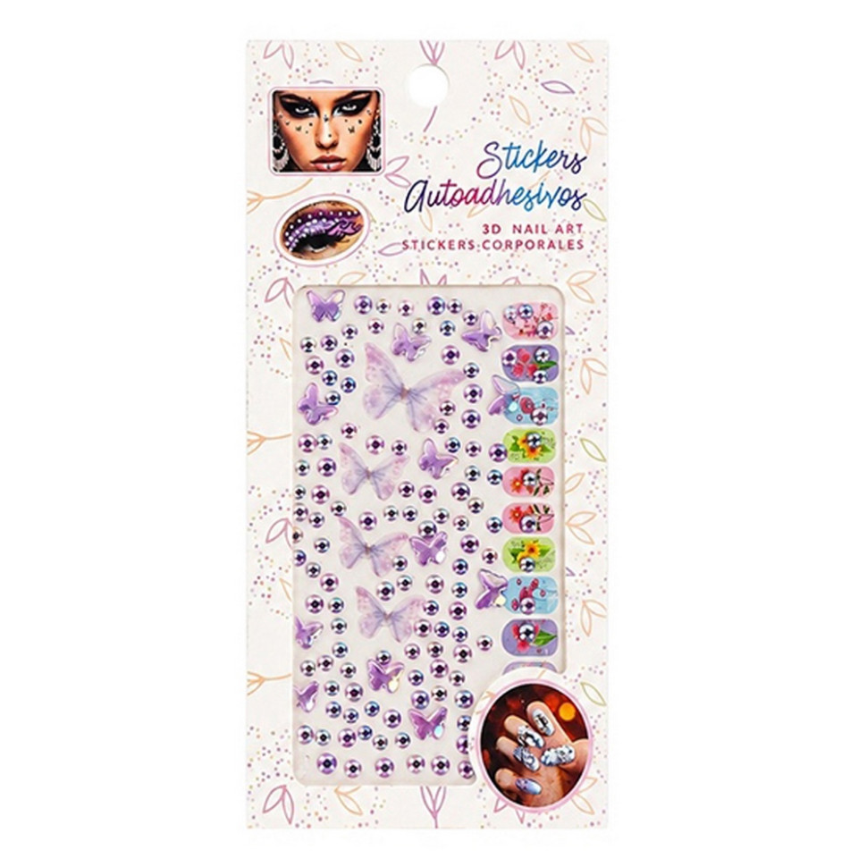 Наклейки декоративные Bambi XY-030(Violet) для маникюра и макияжа