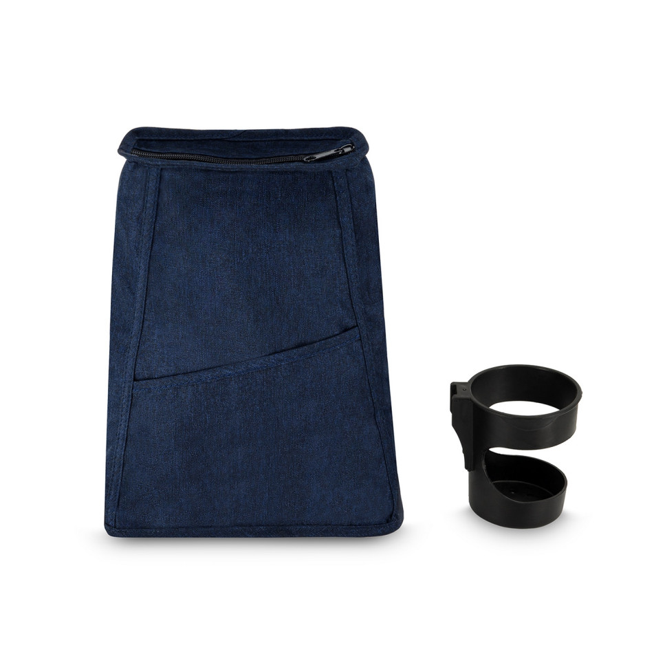 Трехколесный велосипед IVI MoMi ROTR00014 navy blue, сумка, подстаканник, до 25 кг