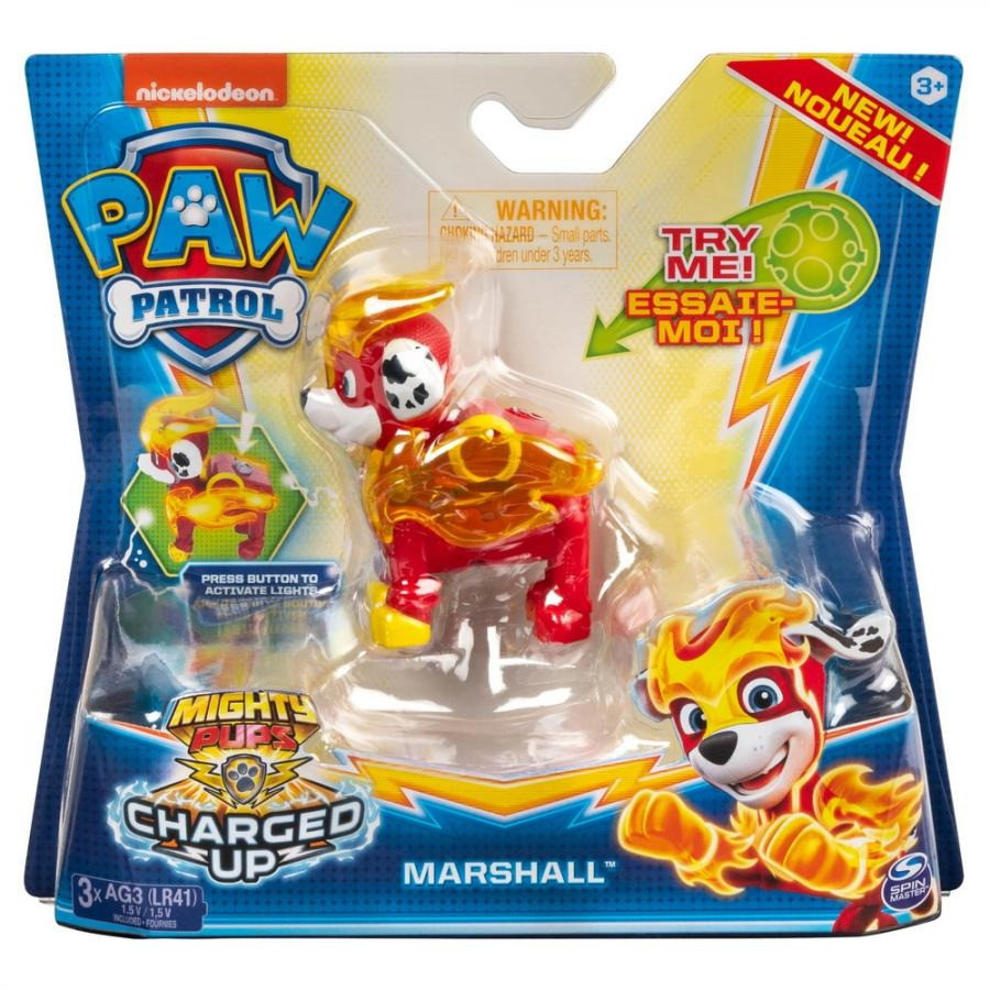 Фигурка Маршала Paw Patrol SM16655/7872 Щенячий Патруль с подсветкой (серия Мегащенки)