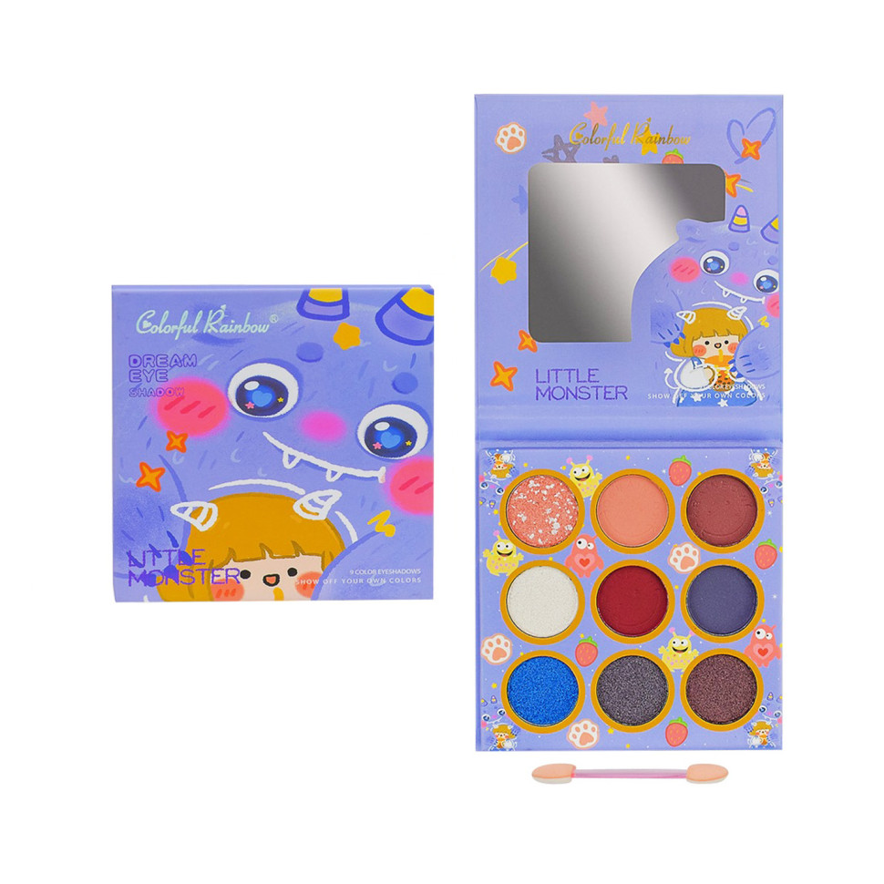 Детская палетка теней для век Shantou Jinxing 2776/7/8/9, 9 цветов, аппликатор