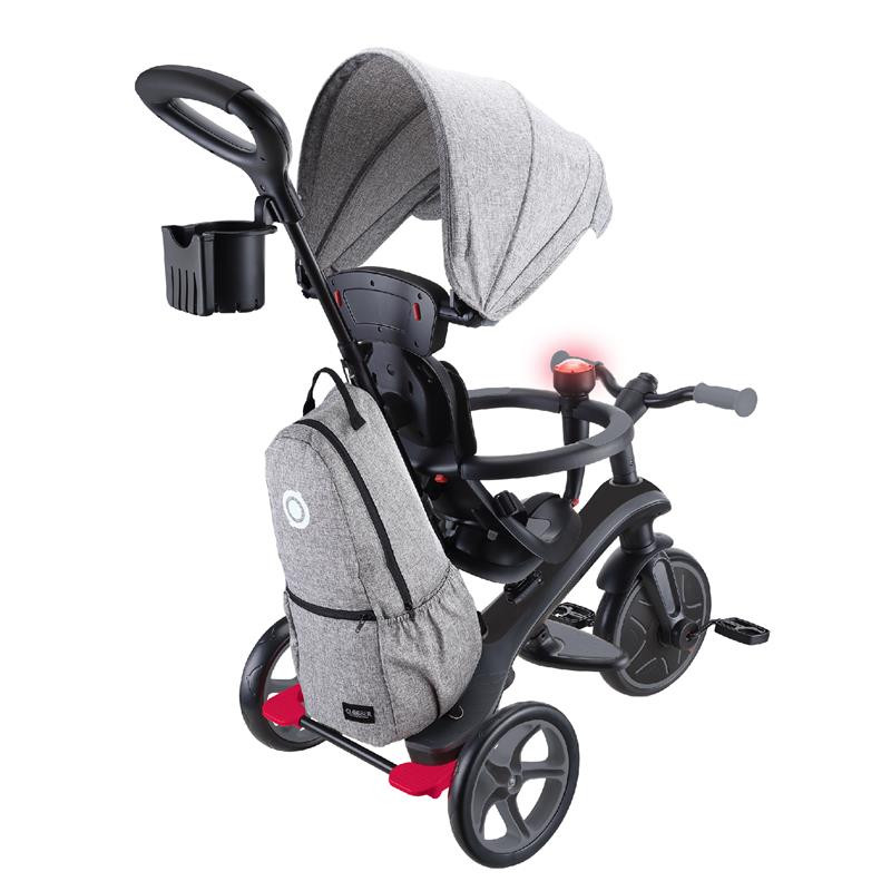 Велосипед детский EXPLORER TRIKE 4в1 DELUXE PLAY GLOBBER 636-120 черно-серый, до 20кг