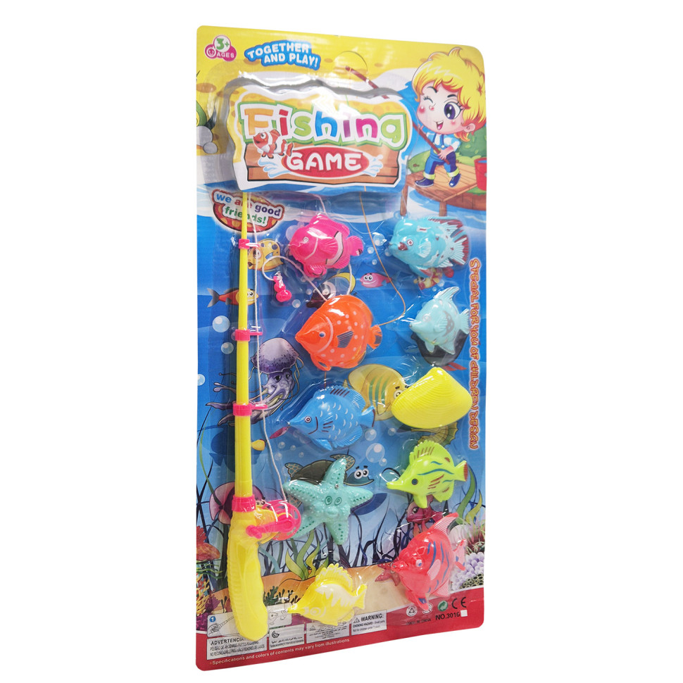 Дитячий ігровий набір Рибалка на магніті Bambi 3016(Yellow) 1 вудка, 10 рибок
