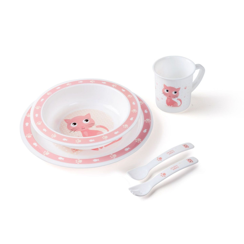 Детский набор посуды Cute Animals Canpol babies 4/401_pin 5 предметов
