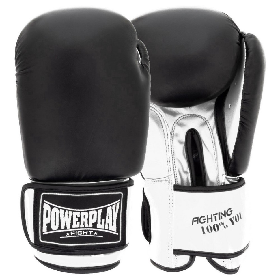 Боксерские перчатки 3004 Classic PowerPlay PP_3004_12oz_Bl/White, размер 12 унций