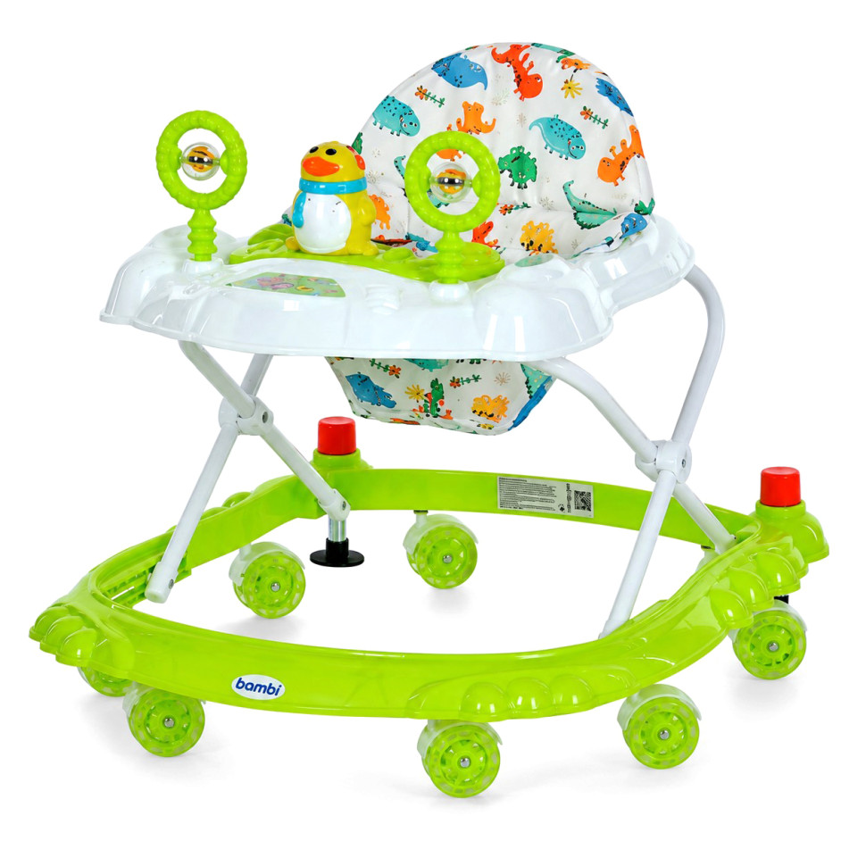 Детские Ходунки Bambi M 3168-1(Green) музыкальные и световые эффекты, со стопором