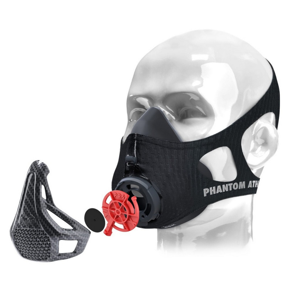 Маска для тренування дихання Training Mask Phantom PHMASK1012-S, Carbon, S