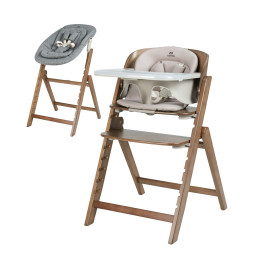 Стул для кормления и шезлонг 2 в 1 "Focus" Carrello CRL-16801 Whisper Grey, до 130 кг