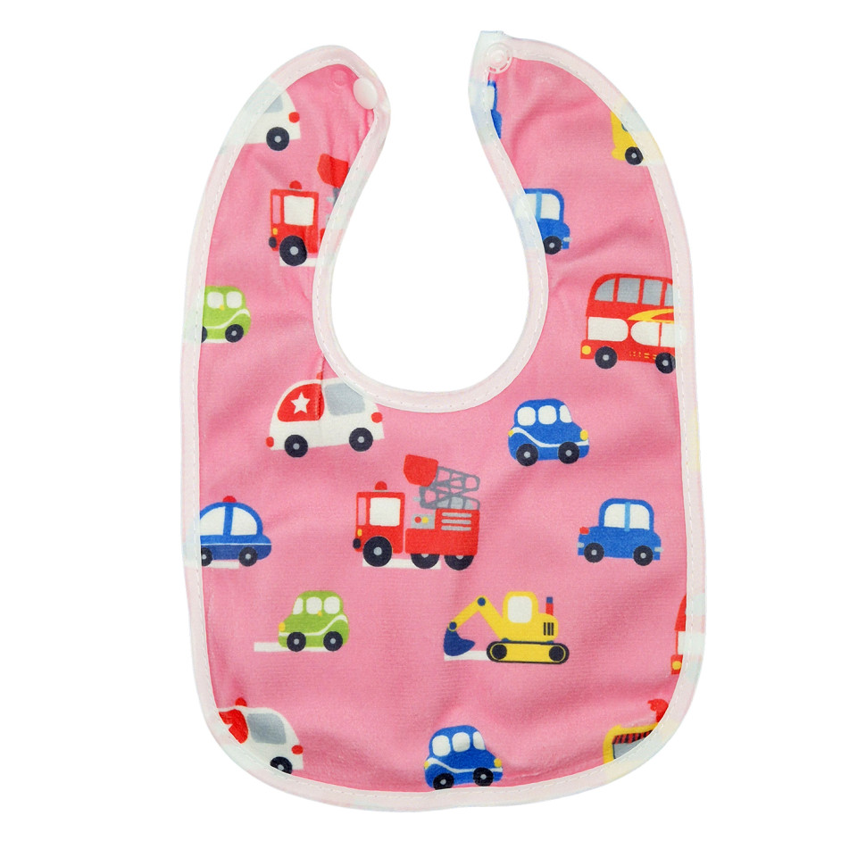Детский тканевой слюнявчик Mega Zayka MGZ-0600(Pink) на кнопке