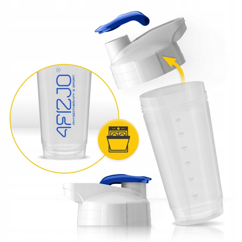 Шейкер спортивный Ultra 4FIZJO P-5905973407076 White/Blue 700 мл 