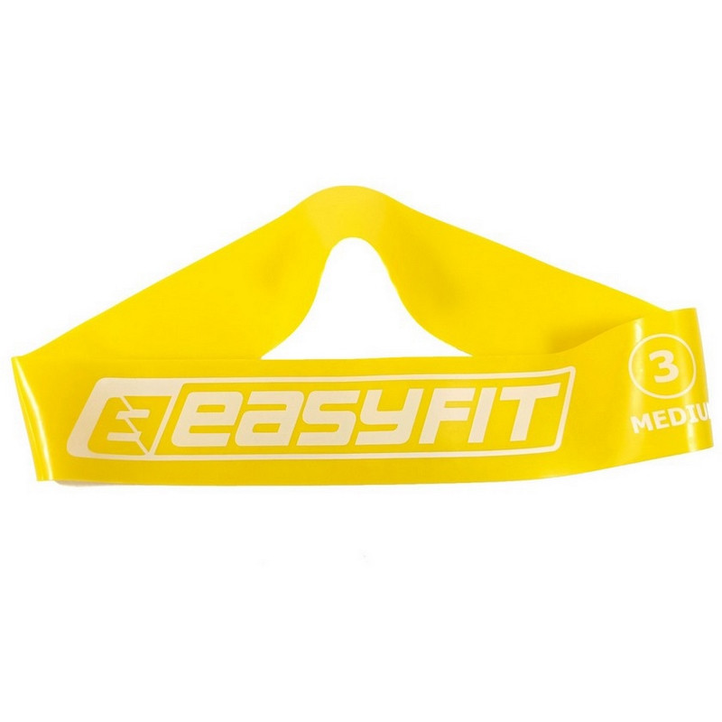 Резинка для фитнеса №3 EasyFit EF-1813-3 желтый 10 кг