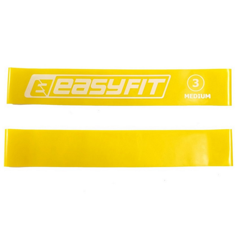 Резинка для фитнеса №3 EasyFit EF-1813-3 желтый 10 кг
