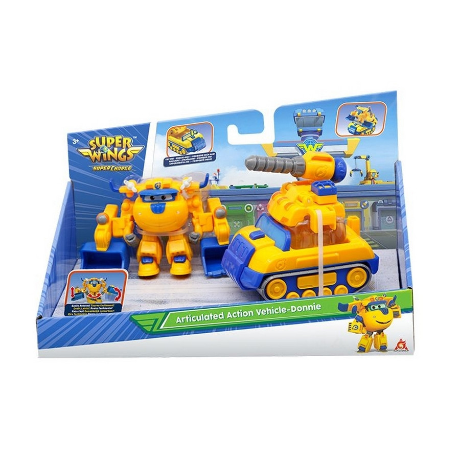 Игровой набор Super Wings Supercharge Articulated Action Vehicle Donnie, Донни EU740992V