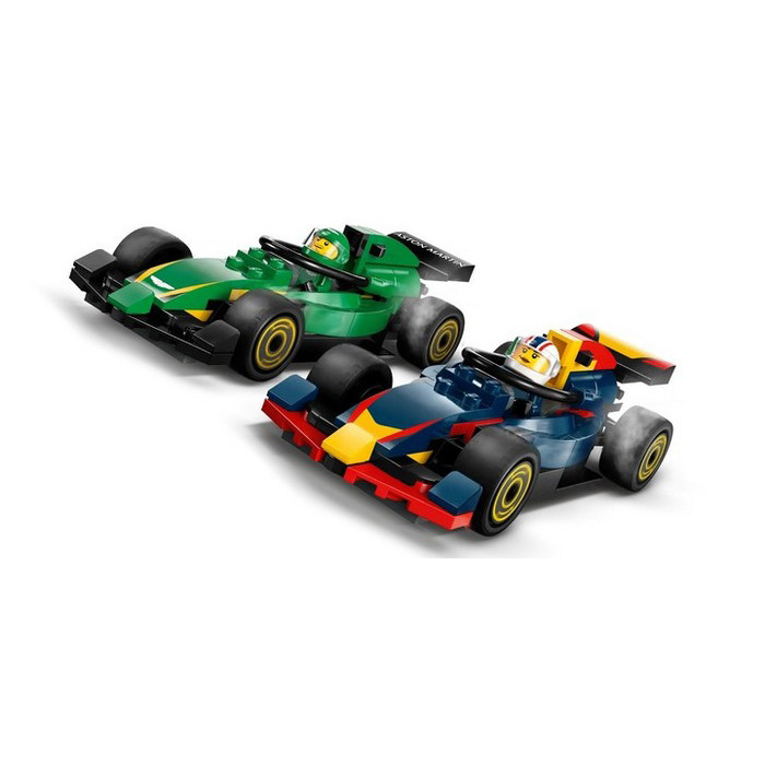 Конструктор City Грузовик F1 с автомобилями RB20 и AMR24 LEGO 60445, 1086 деталей