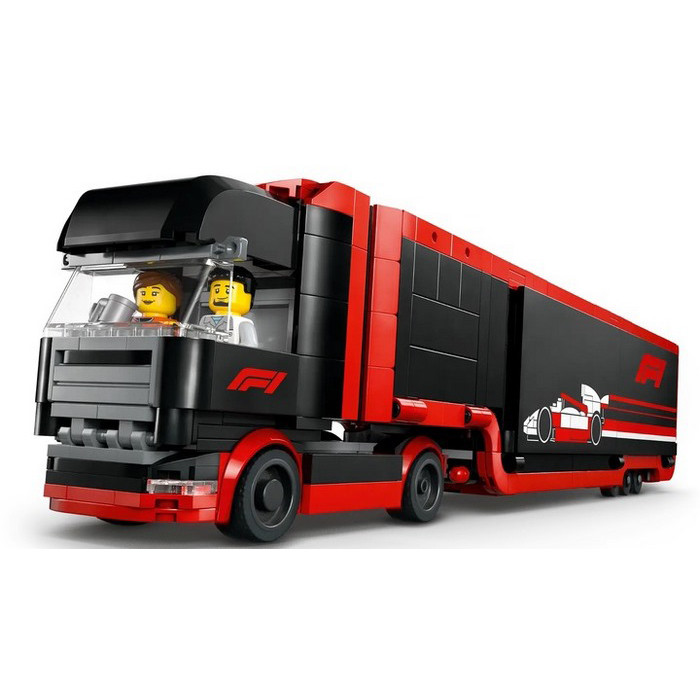 Конструктор City Грузовик F1 с автомобилями RB20 и AMR24 LEGO 60445, 1086 деталей