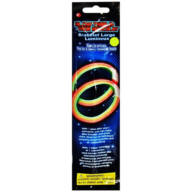 Неоновый браслет 3 в 1 Bambi PR908(Yellow) 6 часов света