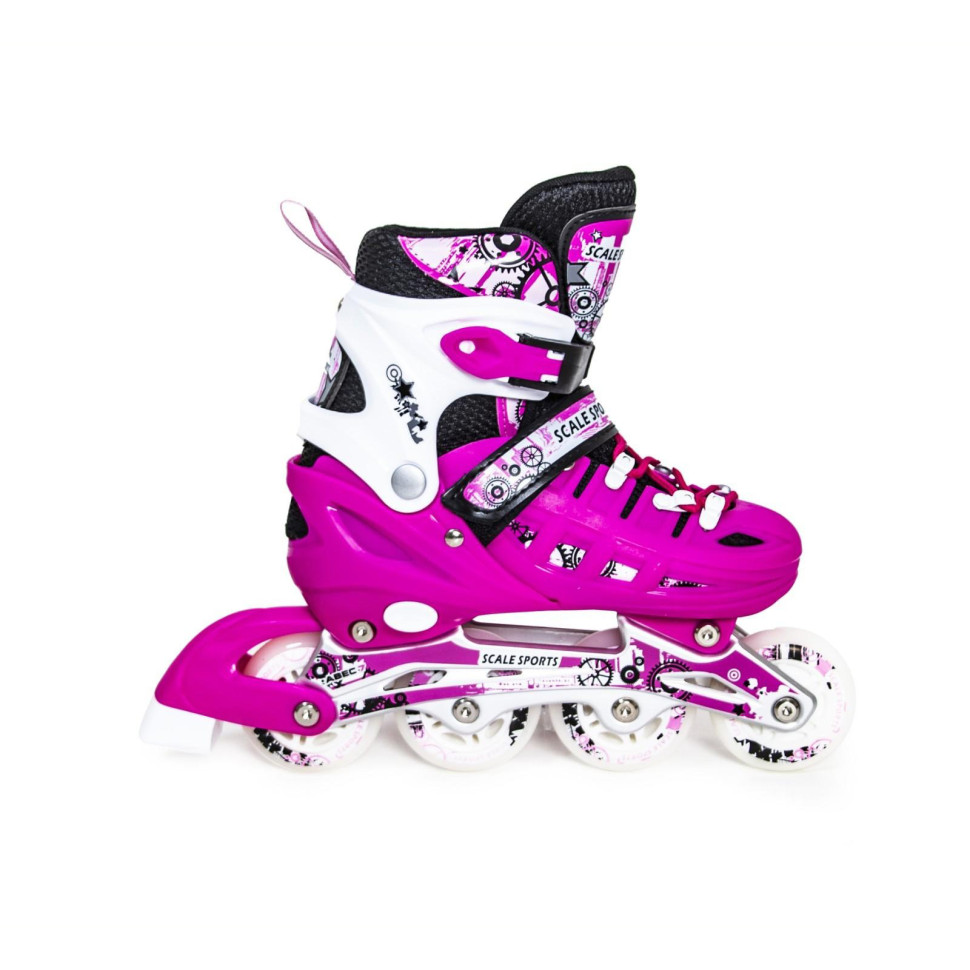 Детские ролики-коньки 2 в 1 Scale Sports 1580188079-L Pink, размер 38-41
