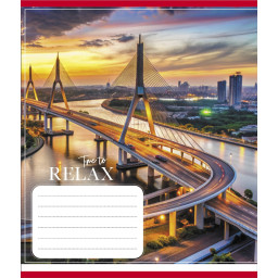 Тетрадь общая "Города в огнях" Leader 096-630107K-5 в клеточку, 96 листов (959063)