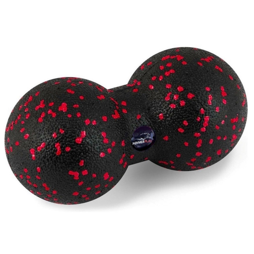 Набір для масажу та йоги PowerPlay PP_4095_Red, ролик 45 х 15 см, два мячі, резинка 11 кг