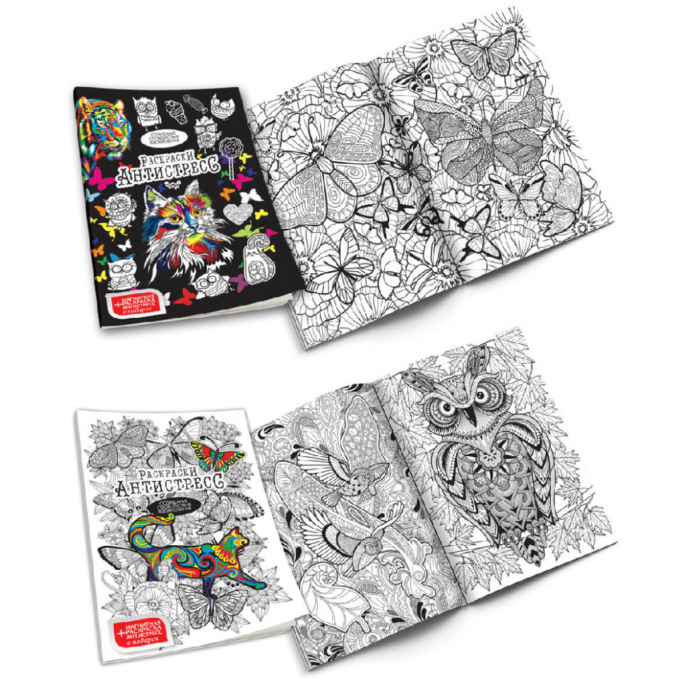Комплект креативної творчості "Розмальовка Антистрес" Danko Toys RA-01 з фломастерами по цене 68 грн.