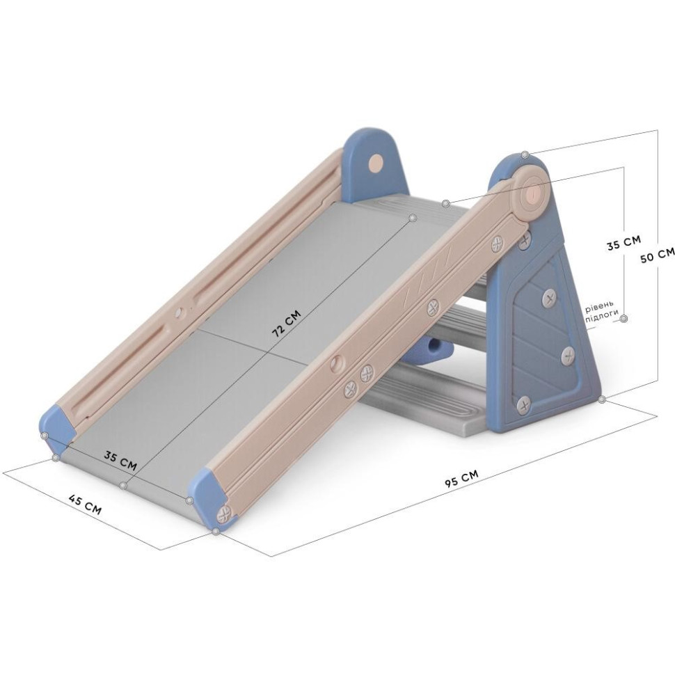 Гірка-трансформер 3в1 Tina Mealux KD-B081 Purple гірка, мольберт, сходи