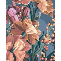 Картина по номерам "Стилизованная матиола. Диптих 2" © Yana Biluhina Brushme BS53926, 40x50 см